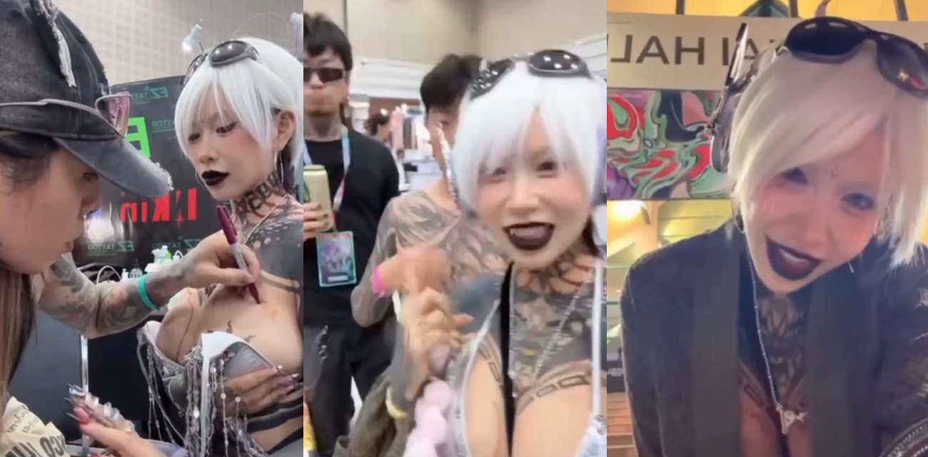 符文女战士全身纹身不雅视频曝光 当众肉便器 奶耷纹皱浪叫不停