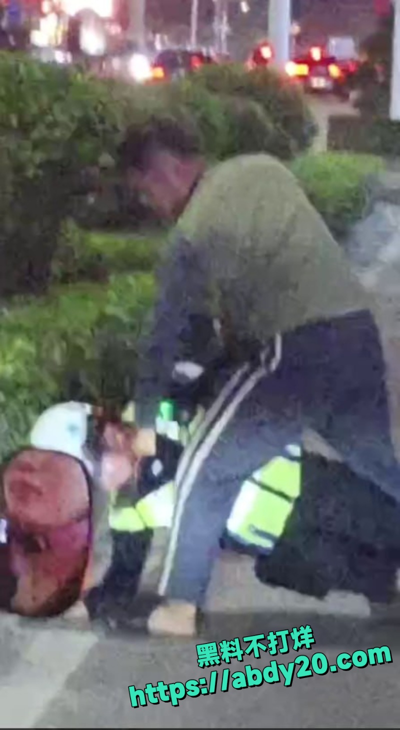 男子当街暴力打交警被抓1