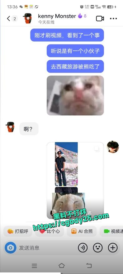 抖音上传的很火的去西藏旅游被熊吃了1