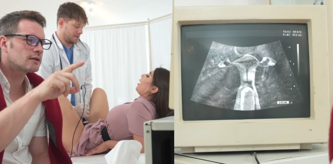 【万恶之源】带老婆去医院做B超 B超仪上竟然看到有东西在插子宫