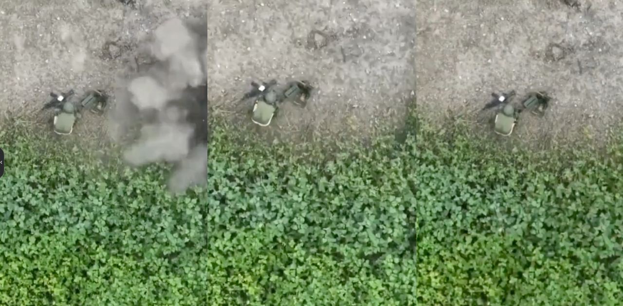 俄军一士兵大便时被乌军用无人机丢手雷炸死!年轻人打仗，也应该讲武德~