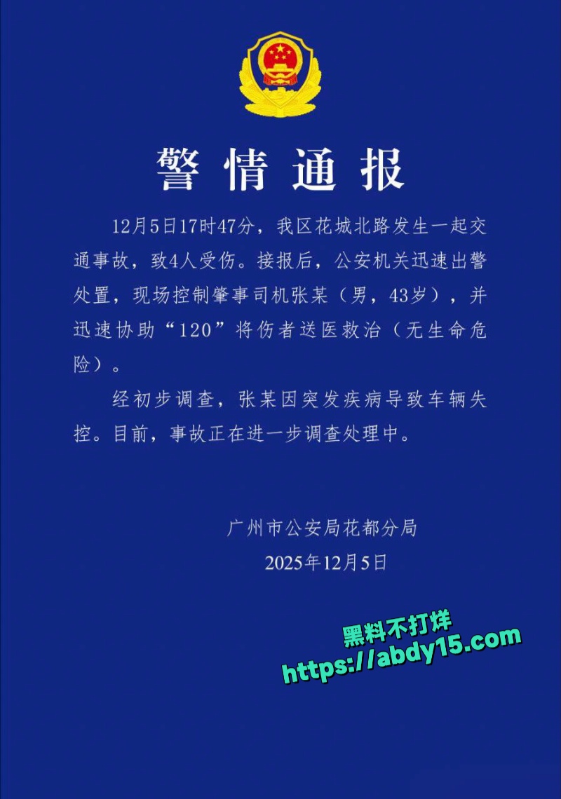 广州花都龙珠路杏林花园车祸 1