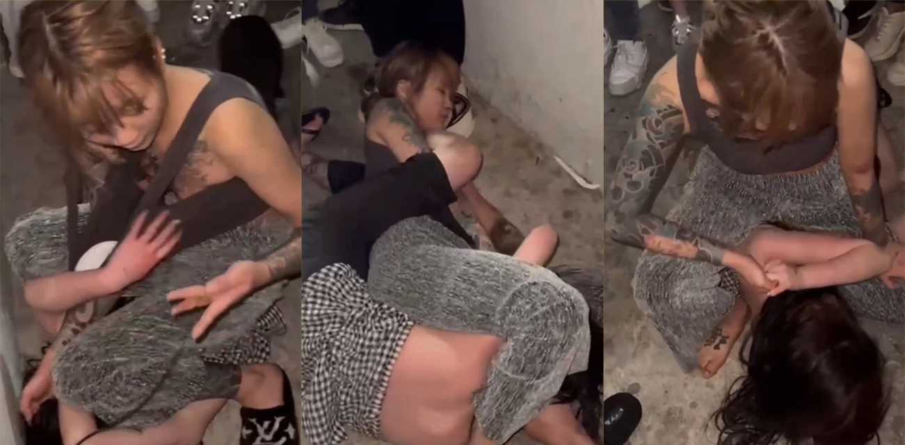 纹身精神小妹激情1v1大战 白嫩奶子耻辱暴露 大战异常火热 观众惊呼连连