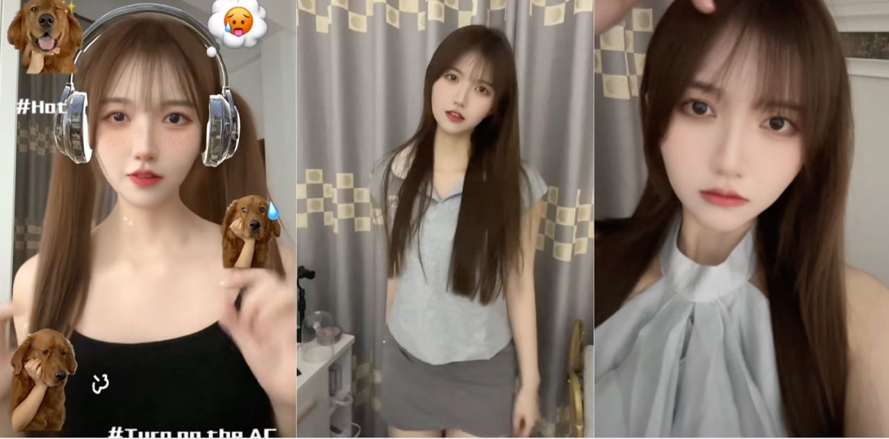 『都是面包耶』快手小网红，貌似邻家小妹下海直播露逼视频！被网友录频曝光！