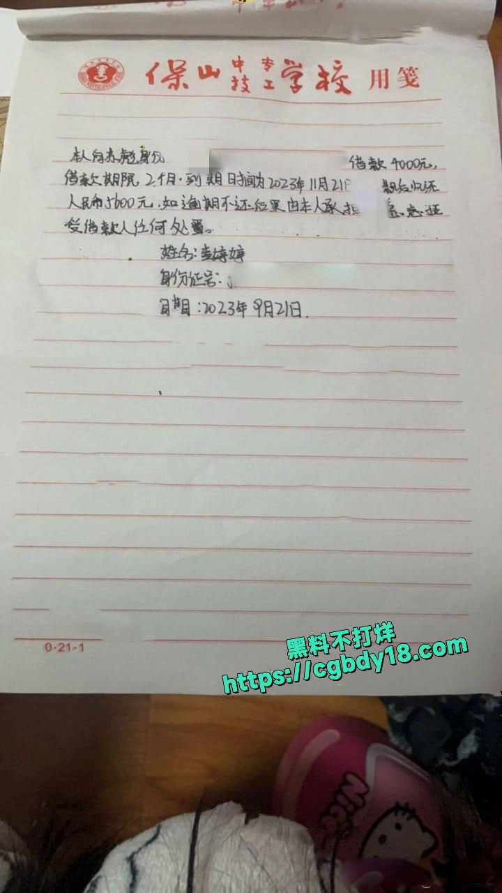 保山技工学校 美女查婷婷 自拍逼逼特写抵押视频1