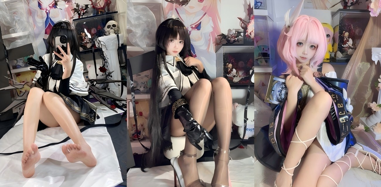 推特福利姬白栎Shirly 阿尔图罗写真 黑丝套牛奶瓶秀脚 足控者福利拉满