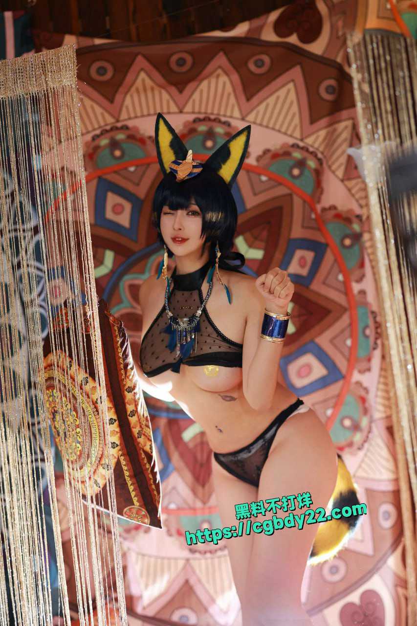 抖音热卖网红樱梨梨大尺度cosplay埃及猫 30
