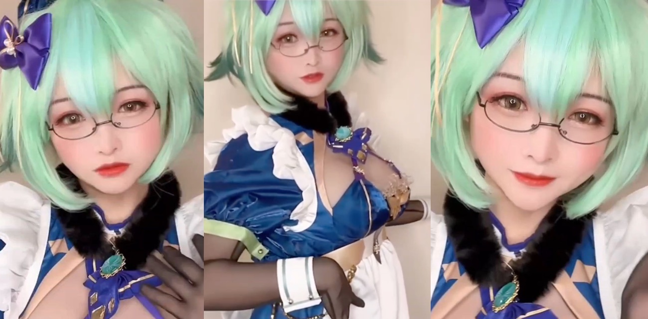 推特高颜值TS伪娘 Sola酱COS原神砂糖 M腿大开炮机插菊花 喷射出来