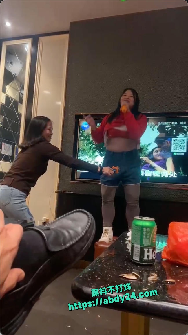 大妈KTV话筒插逼 8