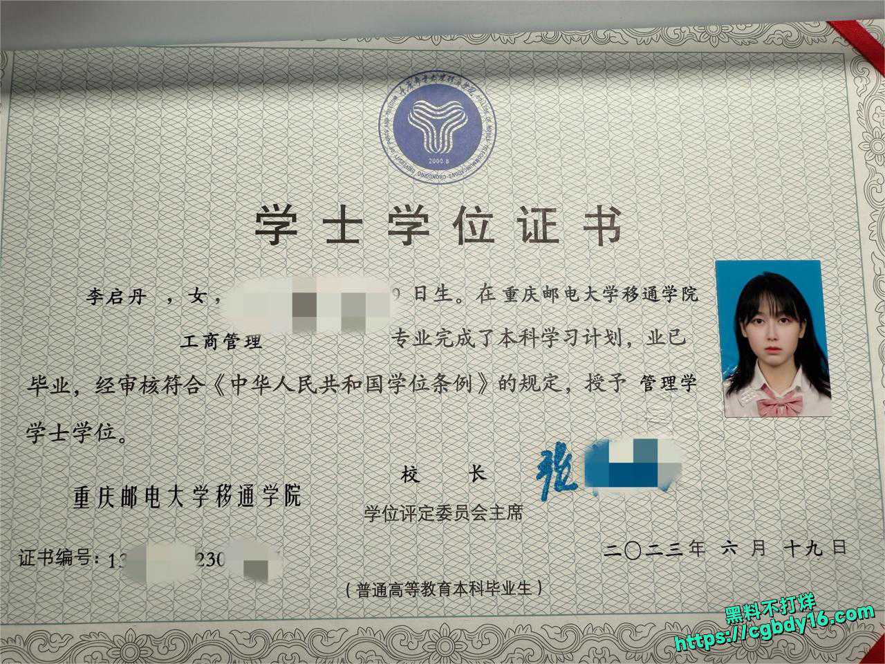 重庆邮电大学移通学院李启丹5