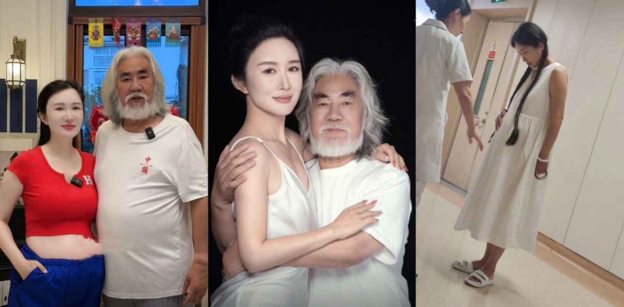 72岁张纪中老当益壮 正在陪嫩妻产检 被狼友在市妇幼偶遇 老夫少妻很甜蜜
