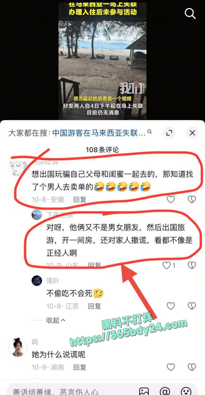 中国游客范琴于晓鹏马来西亚失踪 17