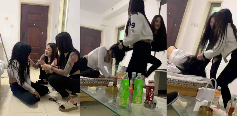 被真实了！快手网红精神小妹霸凌现场，暴力程度令人震惊