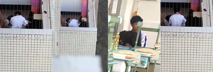 小情侣在教室直接啪啪却被拍上学校表白墙～色胆包天的俩人激情做爱被爆光！