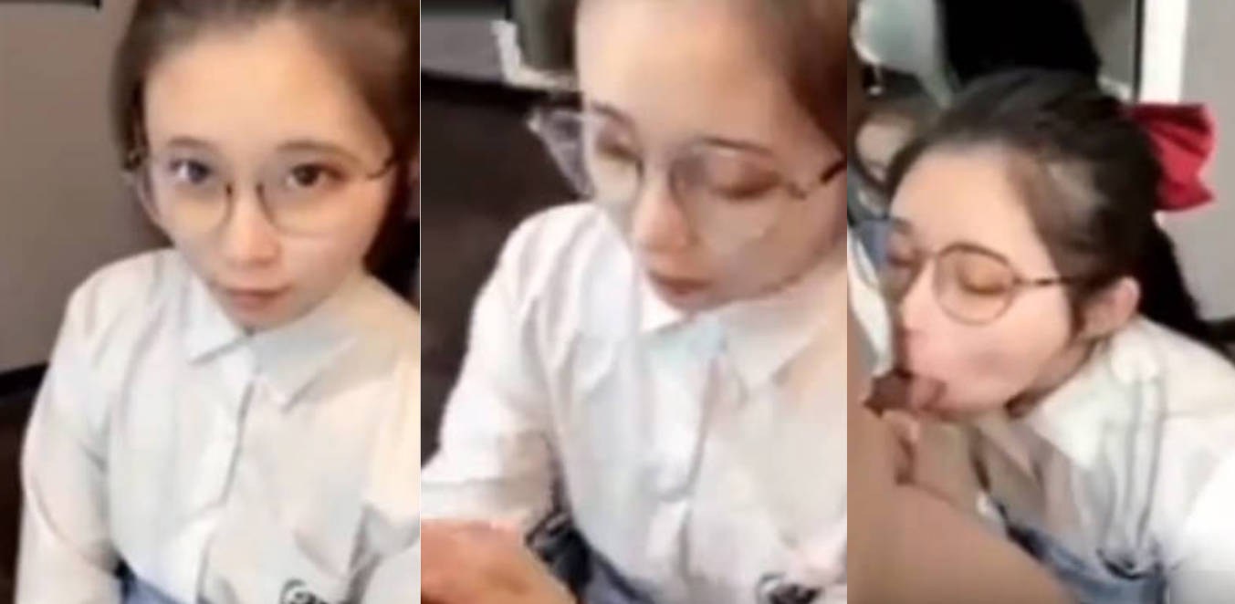 原创首发 反差眼镜表妹对镜子口交 斯文乖乖女深喉吞吐极致反差
