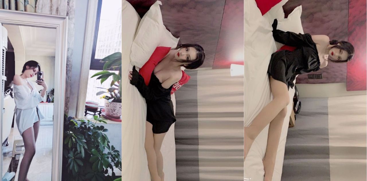 上海极品模特主持人“何姗姗”拍私房照被摄影师PUA，没办法只能言听计从的让其无套后入！