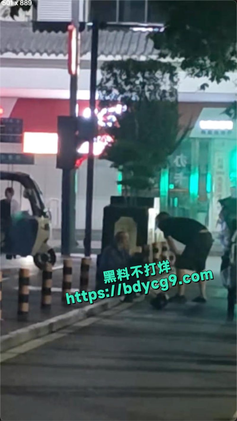 河南一男子持头盔当街暴打拾荒老人5