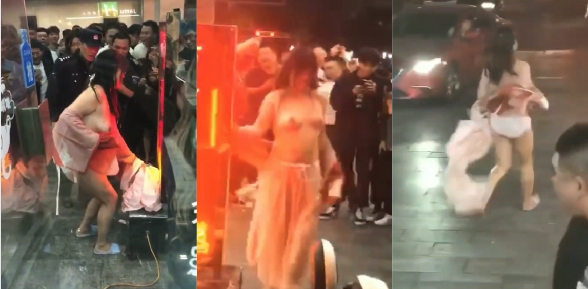 老瓜新吃！苏州观前街汉服女当街脱衣大跳艳舞事件！