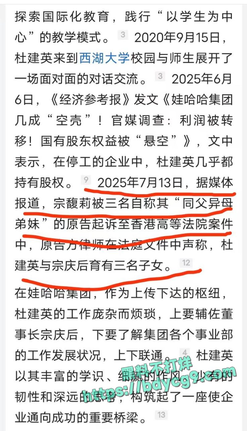 娃哈哈遗产争夺战2