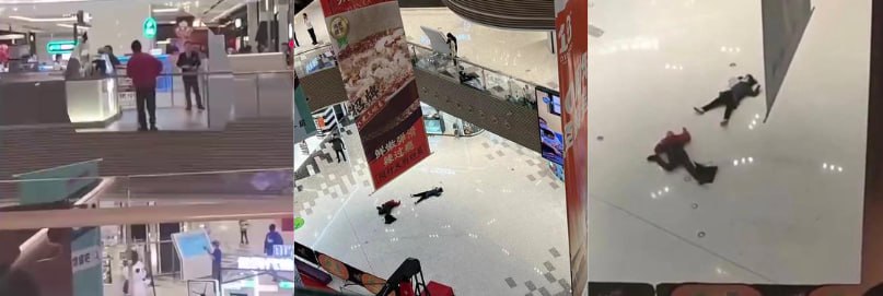 上海 闵行龙湖天街跳楼事件 男子跳楼砸中女顾客后身亡
