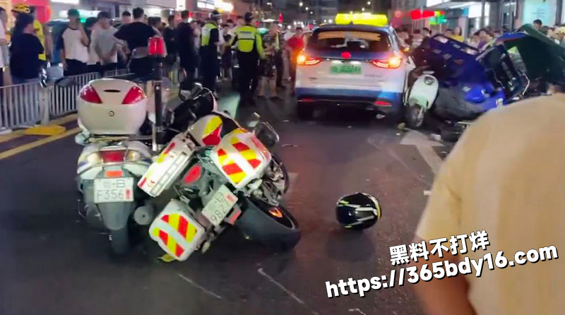 深圳龙岗区布吉路出租车冲撞行人 2