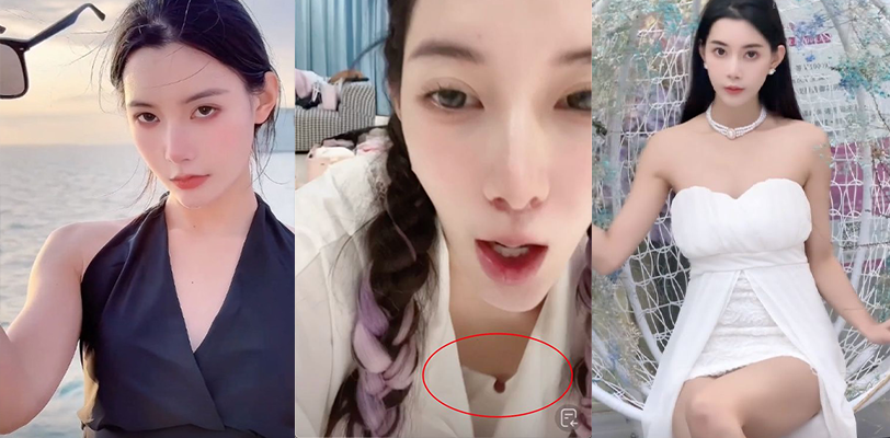 抖音 车模土豆丝 直播不慎露点极其刺激～不看不知道一看奶头硬一跳！