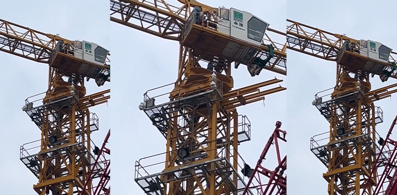 哥们这么大的瘾吗 塔吊大神在百米高空啪啪被偷拍下来 这要是看下面不得直接吓萎了
