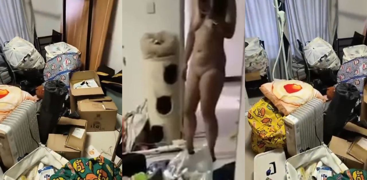 女子搬家收拾衣物自拍 不慎将裸体拍摄进去流出 好家伙搬家了以后就不穿衣服了是吧