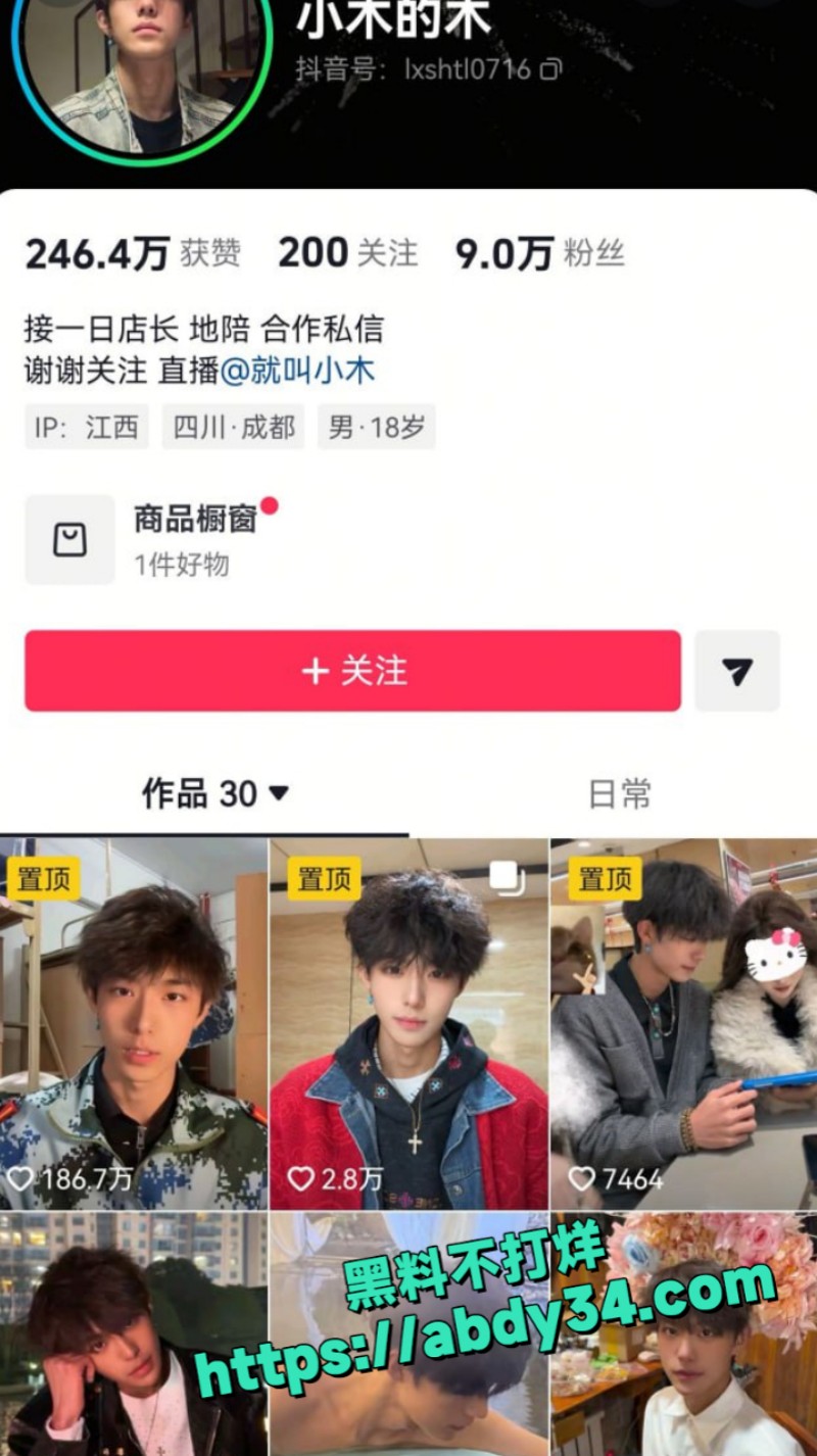 抖音9万粉丝网红小木 1