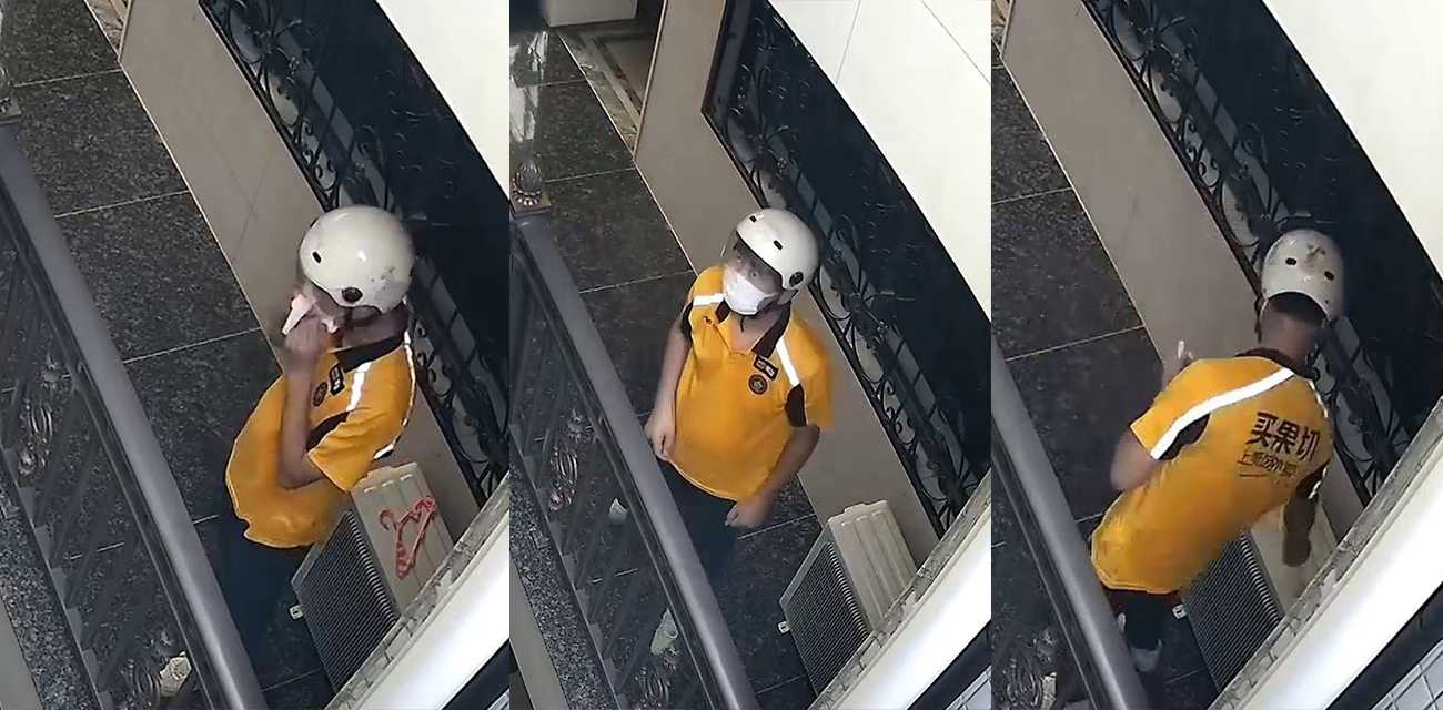 外卖员送餐进女神家偷翻刚洗内裤 狂闻残留体香舌头舔裆部回味私处味道 欲火直接烧穿理智