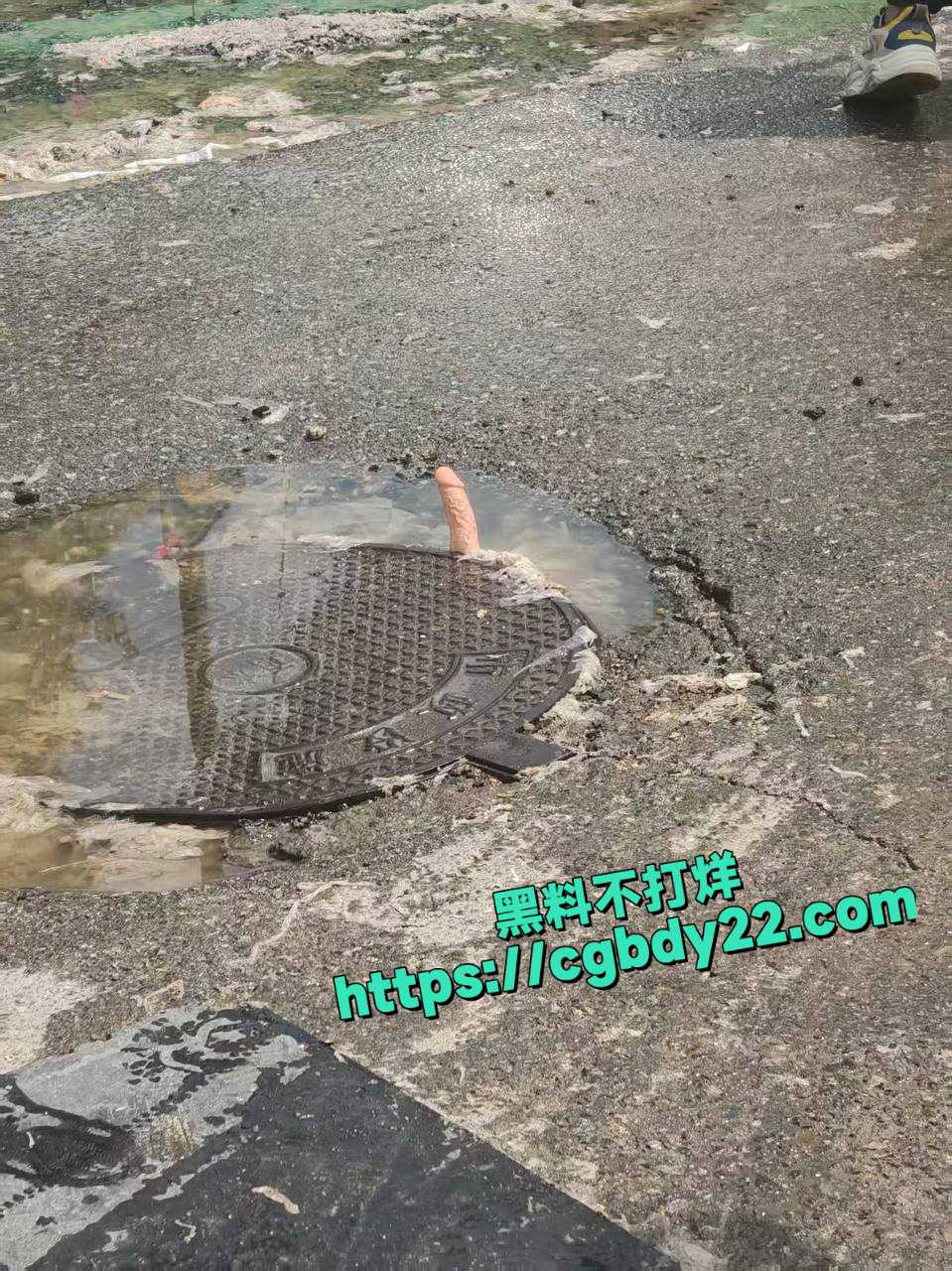 学校下水道堵住了 喷出来个假鸡巴5