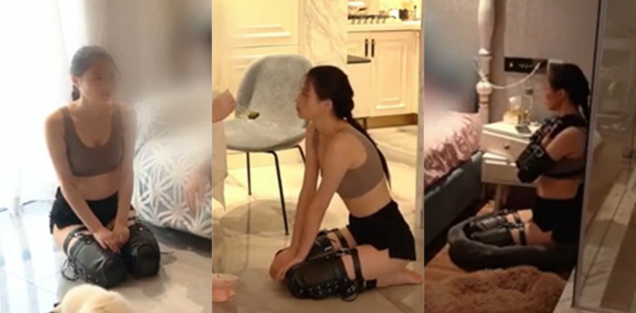 小众圈子K9狗奴 驯服教程 母狗乖巧的跪在地上 想要讨得主人欢心
