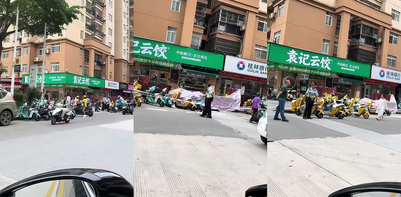 7月16日 广西南宁袁记云饺店门口一女子裸体跳楼 尸体眼睛都是睁开的 据说是说被抓奸或是赌球失败