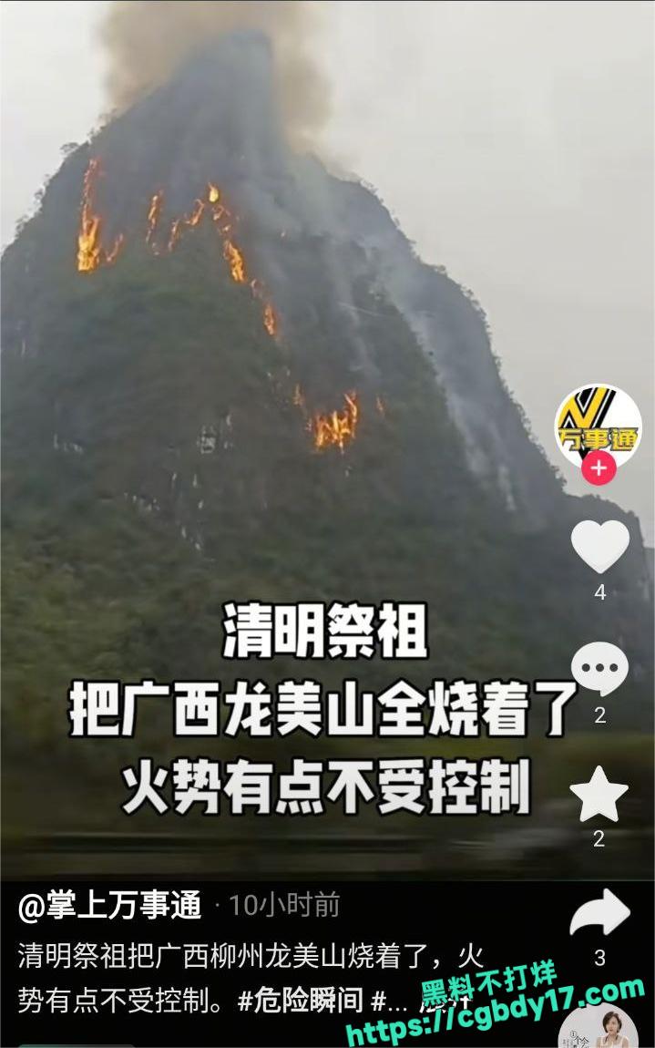 龙美山起火