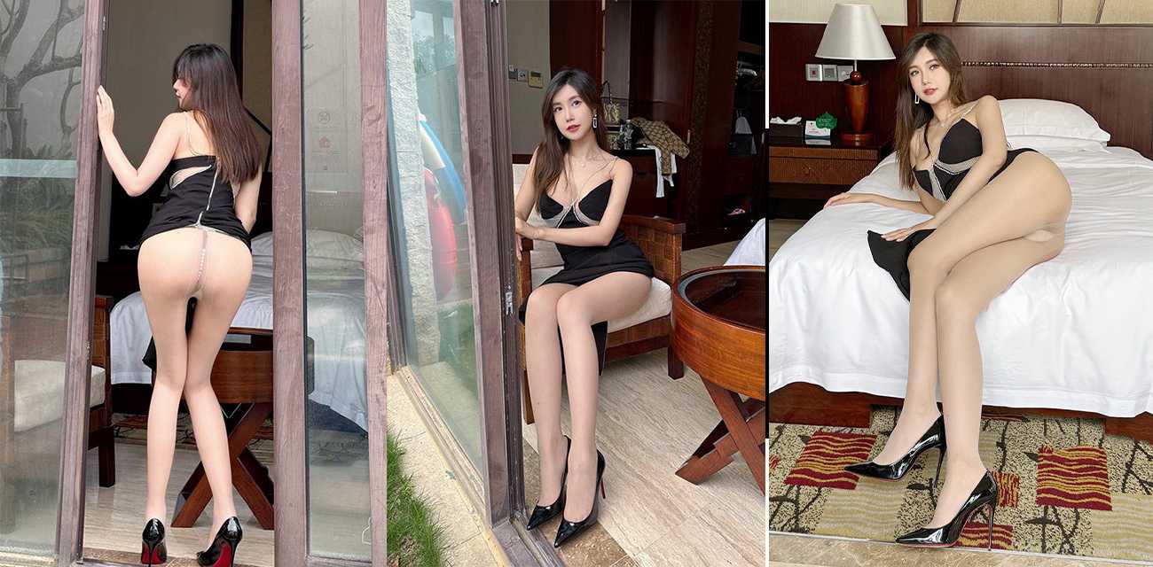 秀人网人气模特女神 绮里嘉 被主人调教 穿着黑丝全裸自慰 骚母狗身材非常好