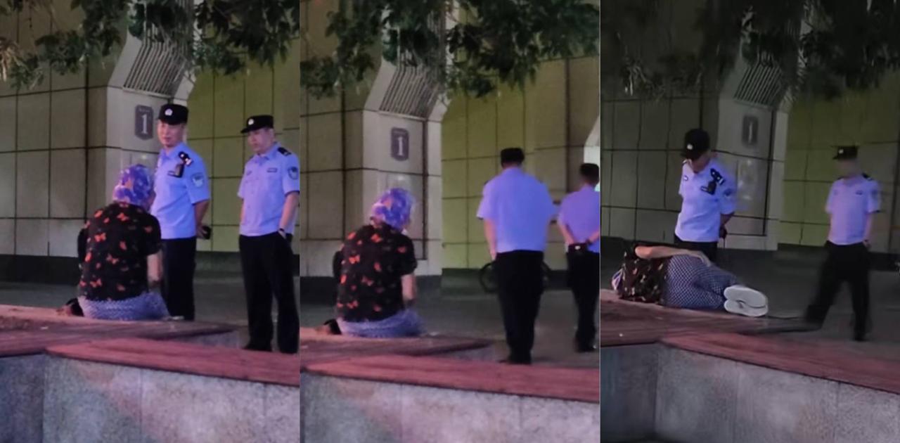 辽宁沈阳老太太捡垃圾占消防通道 物业制止被咬伤 警察到场她上演夸张表演