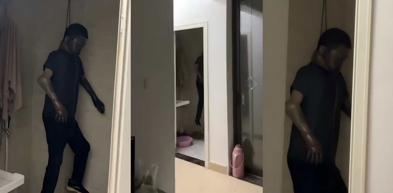 珠村出租屋男子欠网贷烧炭上吊发现男子尸体视频