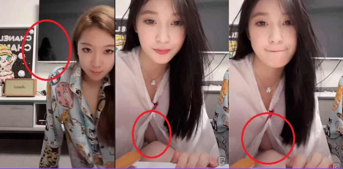 抖音鱼子酱 心机婊28W擦边网红 直播时故意多次露奶！