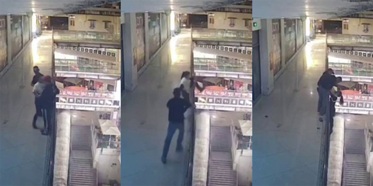 跳楼惊险一幕 幸亏男的眼疾手快救下自杀者 自杀的在跳下那一瞬间也后悔了