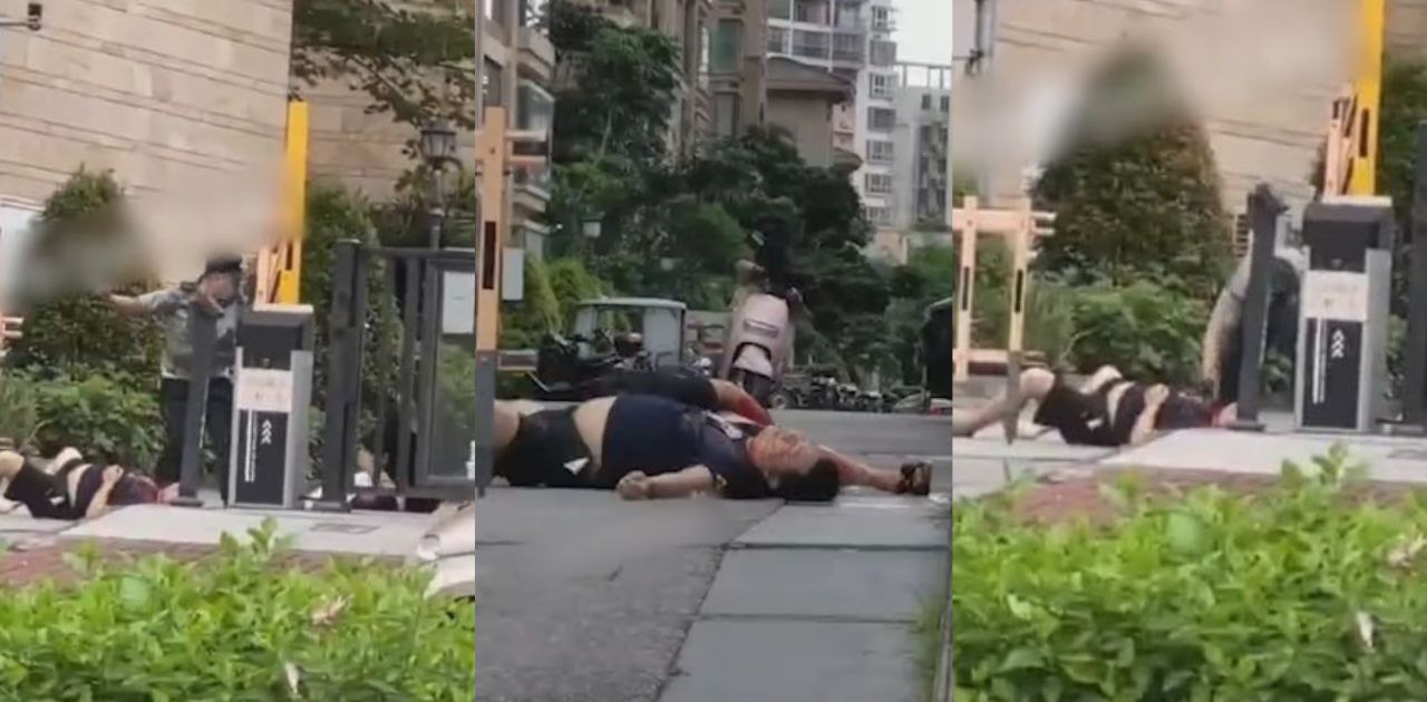 广西防城港富森小区 保安双杀业主手持石头活活砸死 目前保安已经跑路