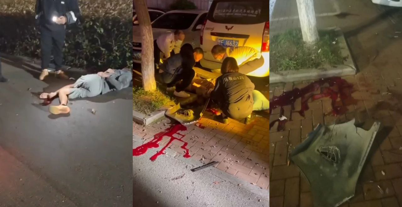 安徽工业大学情侣回校途中 被疯狂出租车撞飞 女的死亡男生重伤 司机疑似毒驾