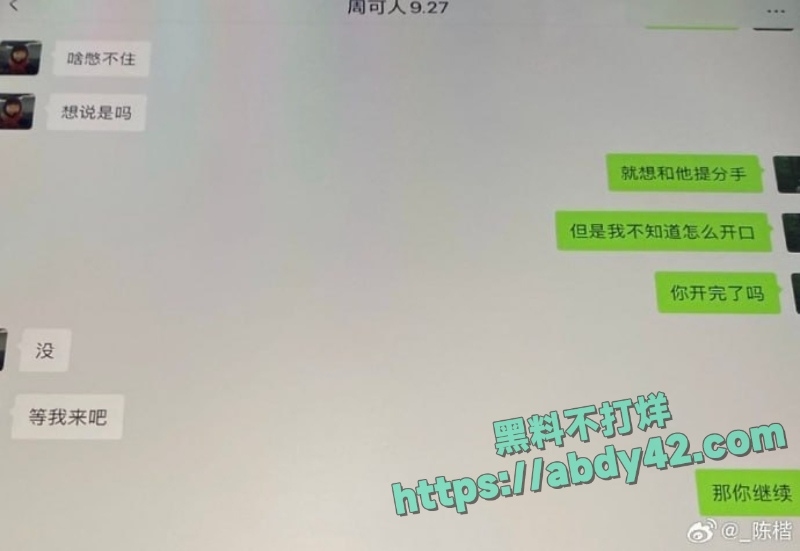 严小北被前任陈楷实名爆料13