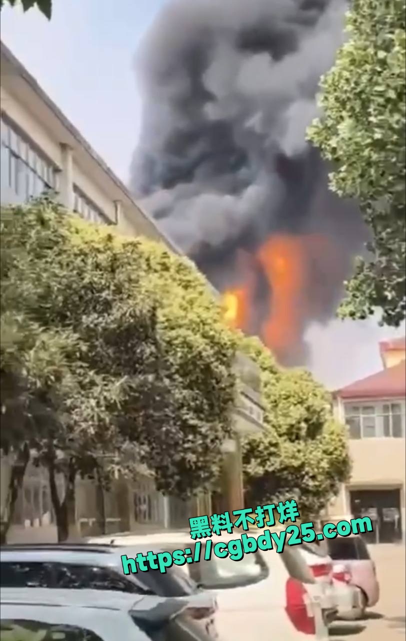河南许昌一厂房突发火灾4