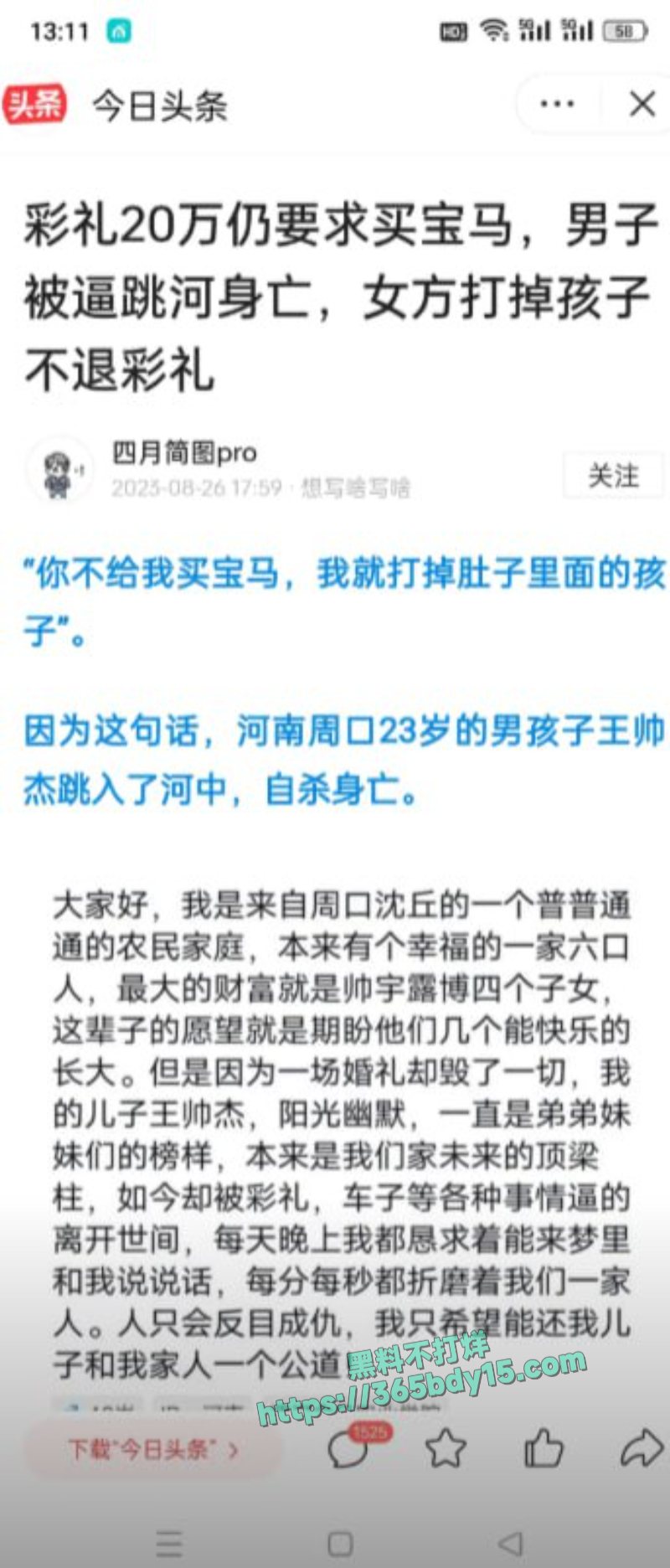 周口市沈丘网红桥跳河事件 1