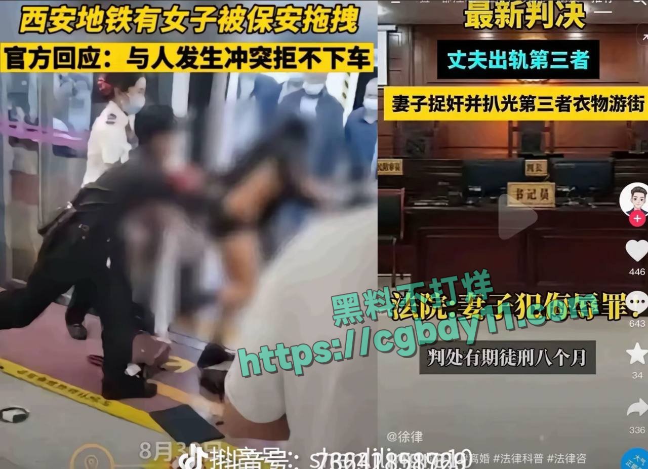 陕西地铁女子被扒衣拖行2