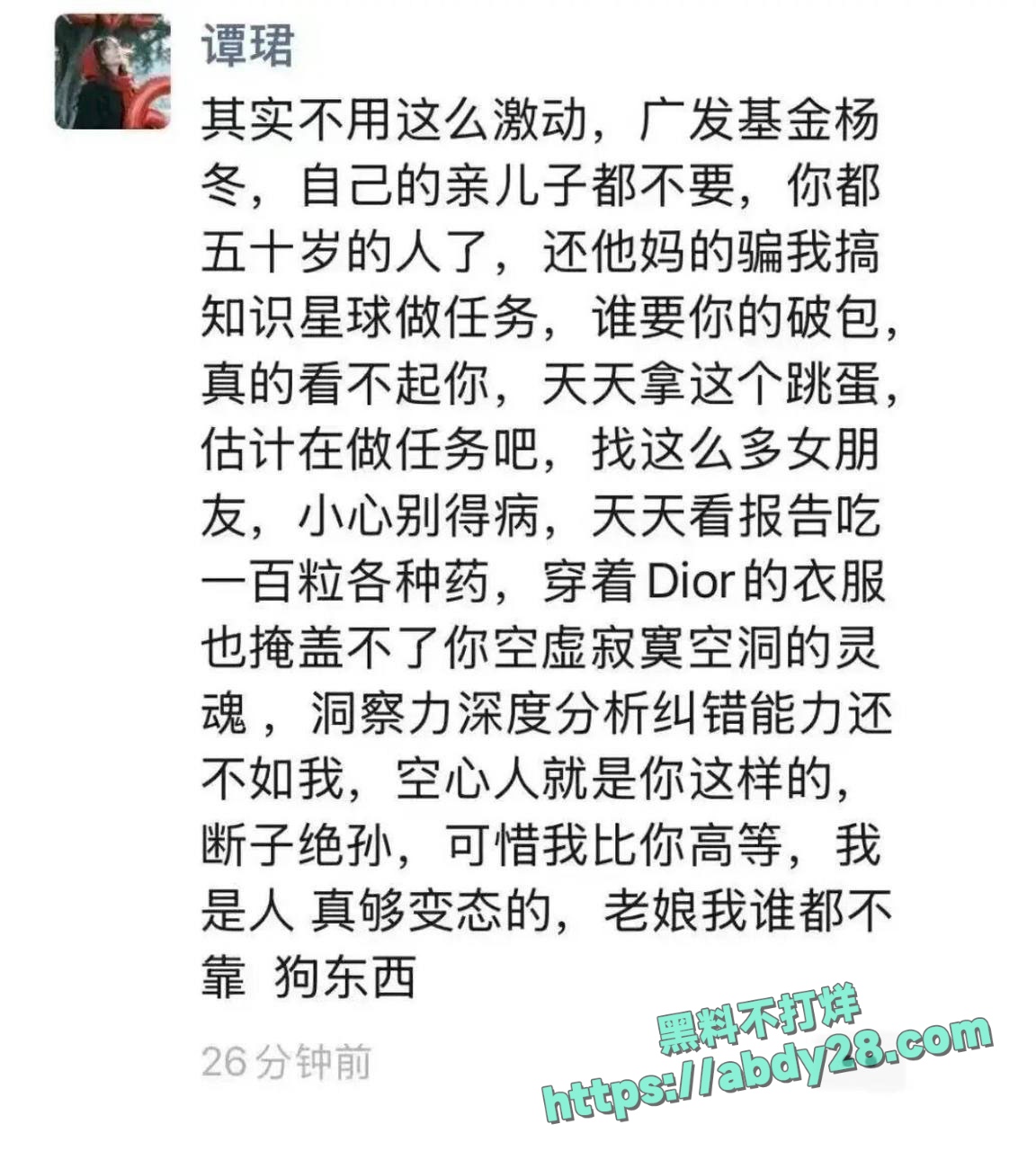 4000点分析师谭珺爆料怀了广发基金杨冬孩子 8