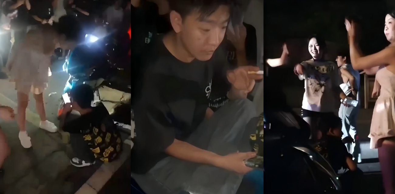 男子借钱租车约妹拍裸照 欠债被堵街头抽烟挨骂 围观群众看呆了