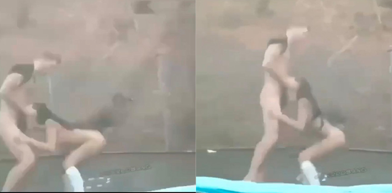 这对情侣玩的真离谱啊 一边蹦床一边吃鸡口交 好家伙兄弟你不把把鸡鸡弄断么
