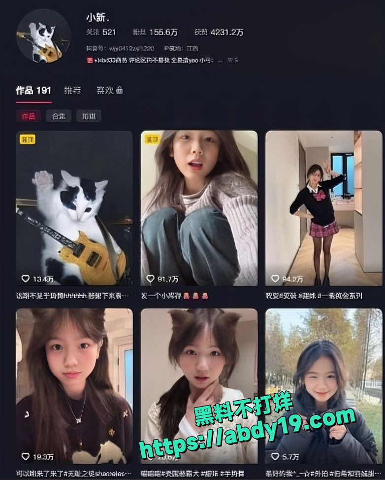 抖音百万粉甜系少女网红小新 1