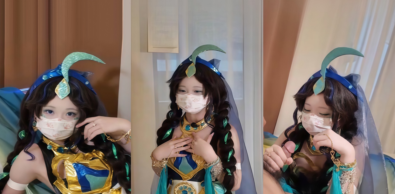 嫩小兔朵莉亚 马年限定鸣幻洲cos 绿洲小仙女被哥哥一步步带坏
